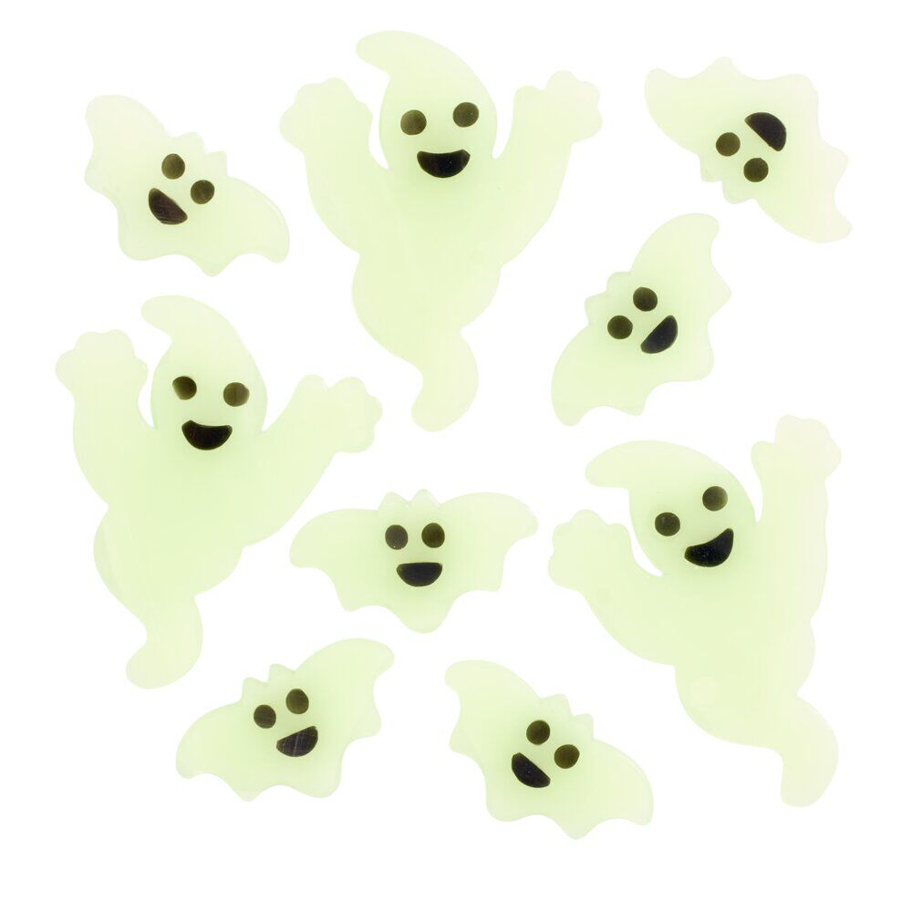 Sticker autocollant Halloween gel phosphorescent plache 20x20cm (3 modèles)