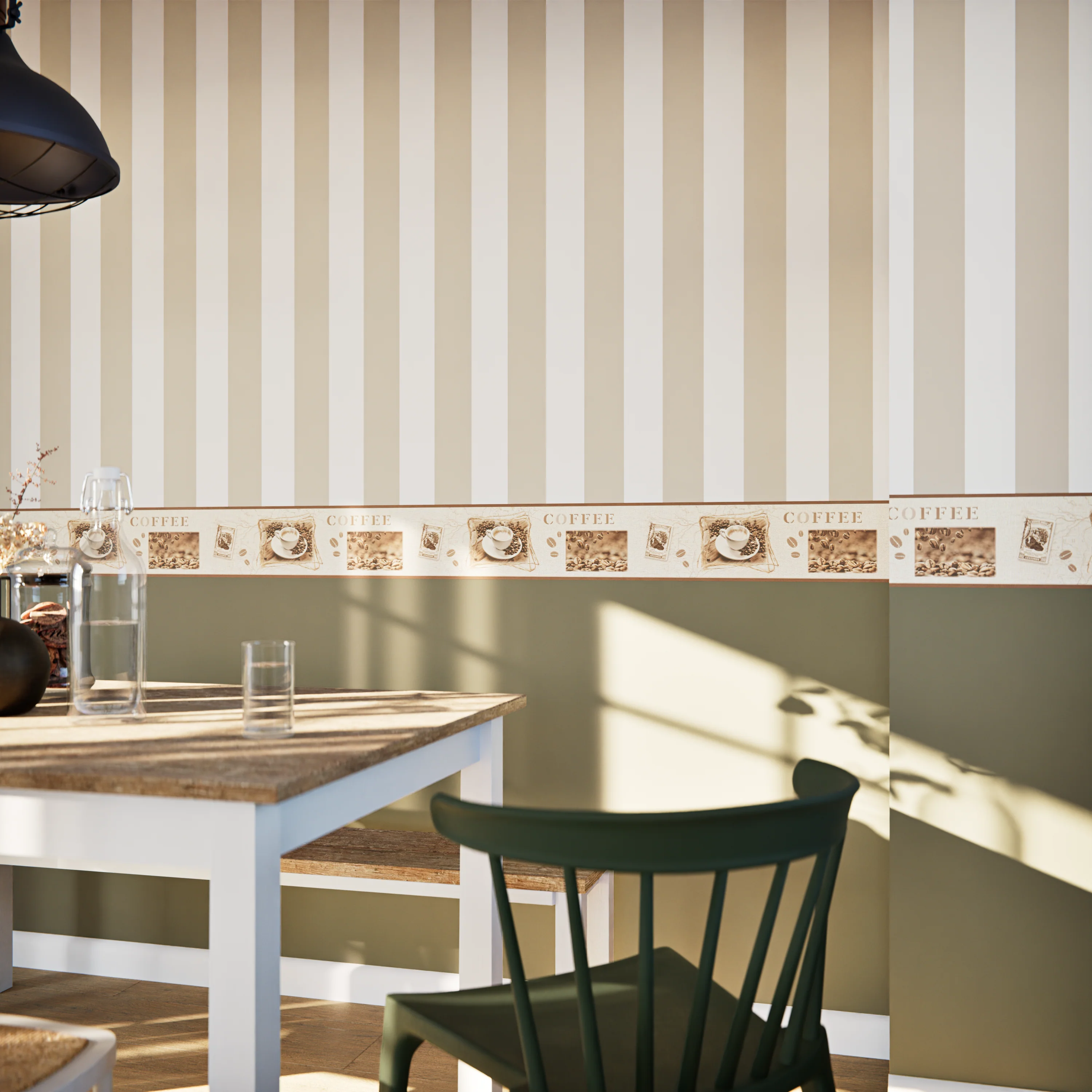 Frise intissée COFFEE TIME coloris café