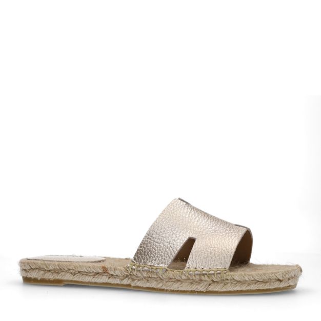Gouden leren slippers