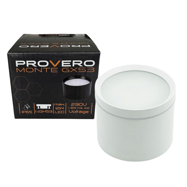 Spot okrągły biały MONTE 1xGX53x10W wym:6,5x8x8cm IP65 IdeaLED