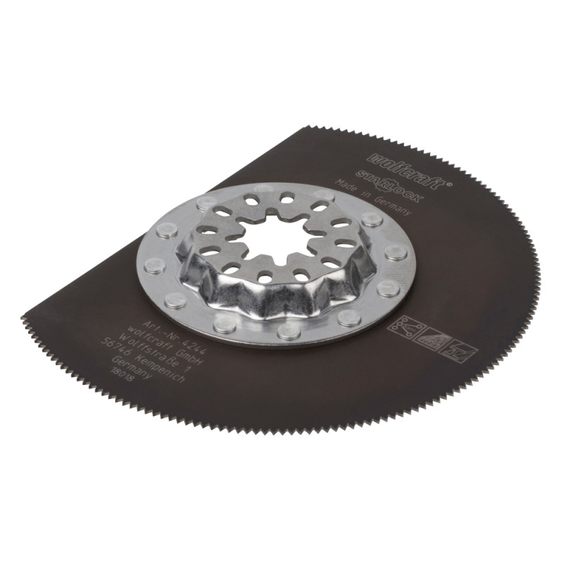 Lame de scie segmentée Starlock HSS pour bois, plâtre, plastique Ø 85 mm WOLFCRAFT