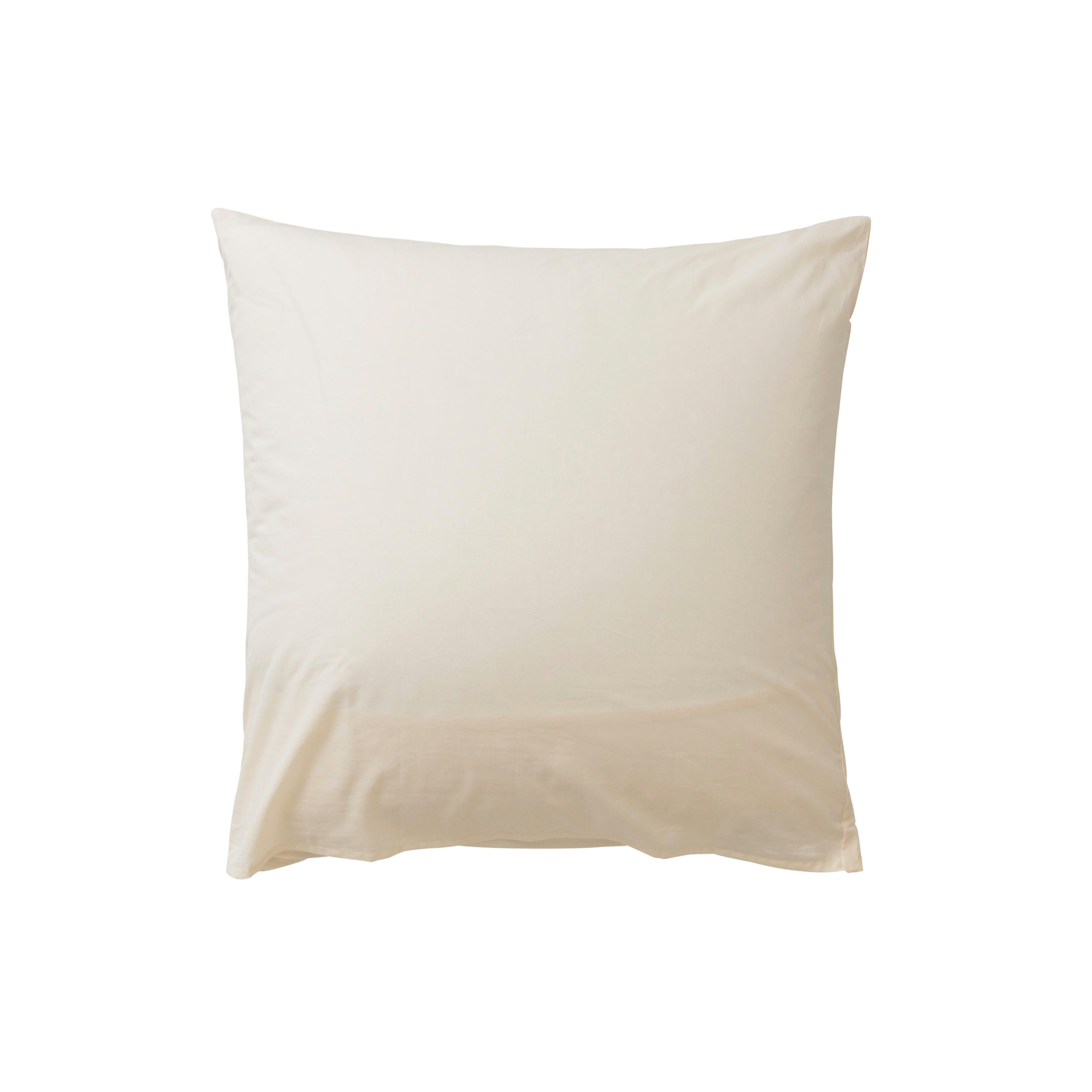 BLOOMART - Taie d'oreiller carrée percale de coton imprimé beige 64 x 64 cm