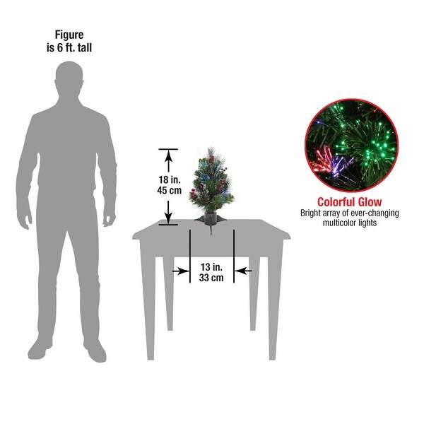18" Fiber Optic Crestwood Spruce Tree