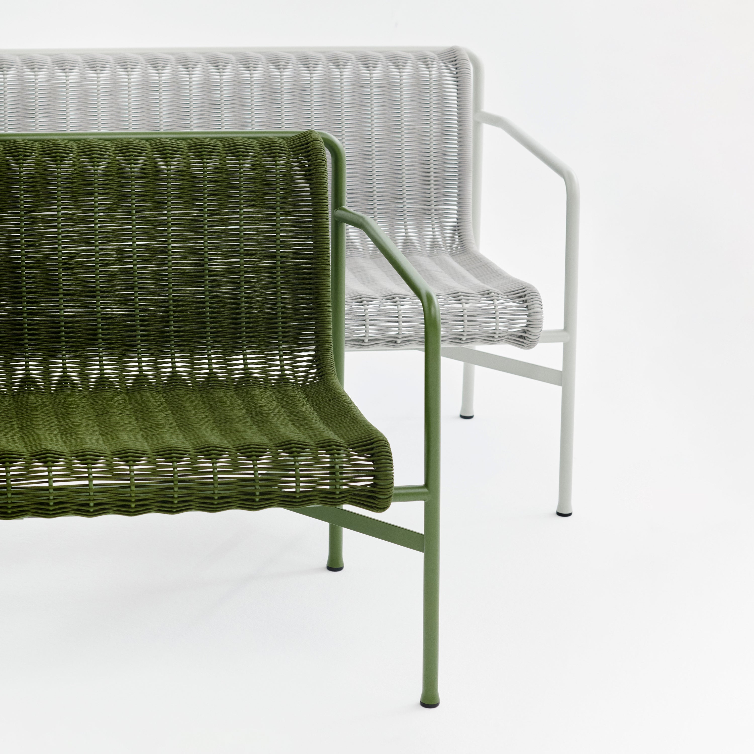 HAY Palissade Cord Lounge 2,5-zitsbank Low - Lichtgrijs