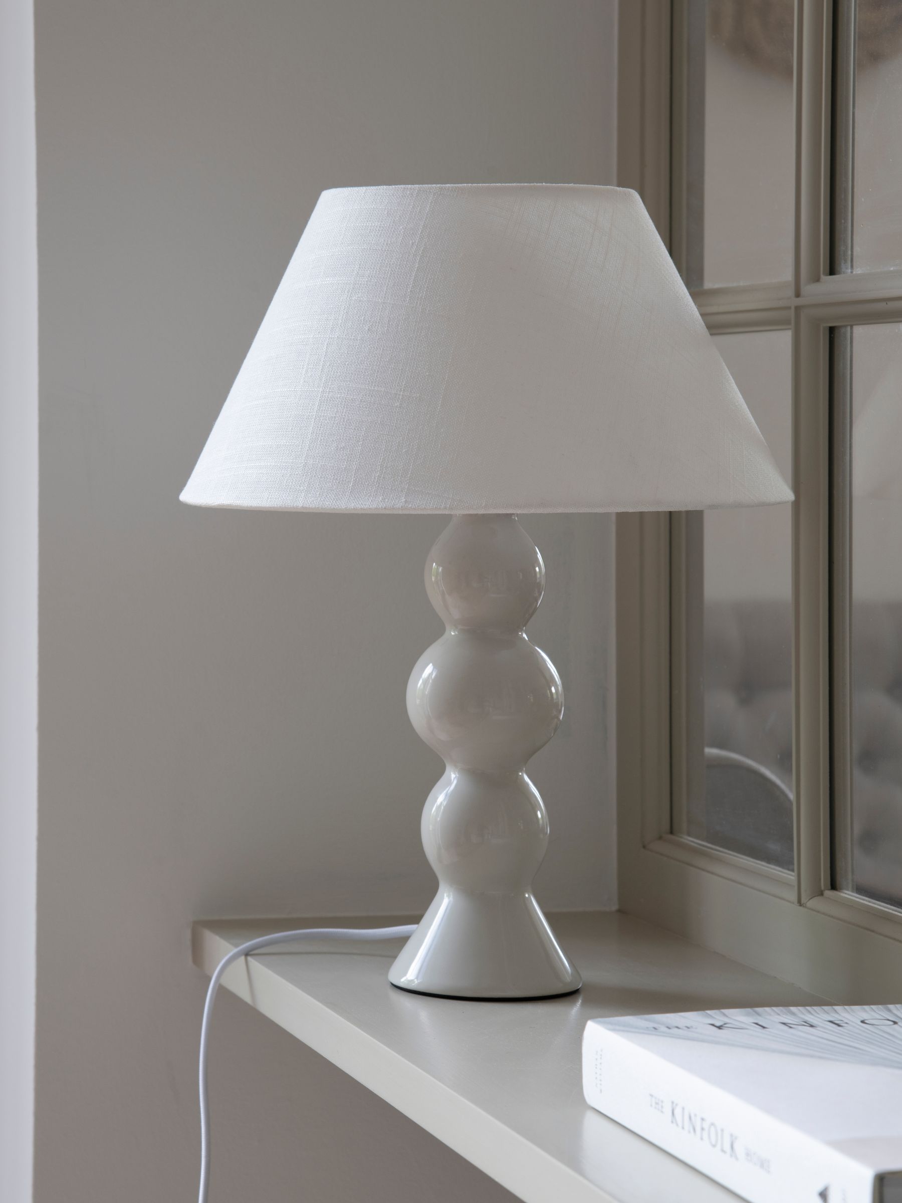 Jasper Conran London White Regular Sphere Ceramic Table Lamp