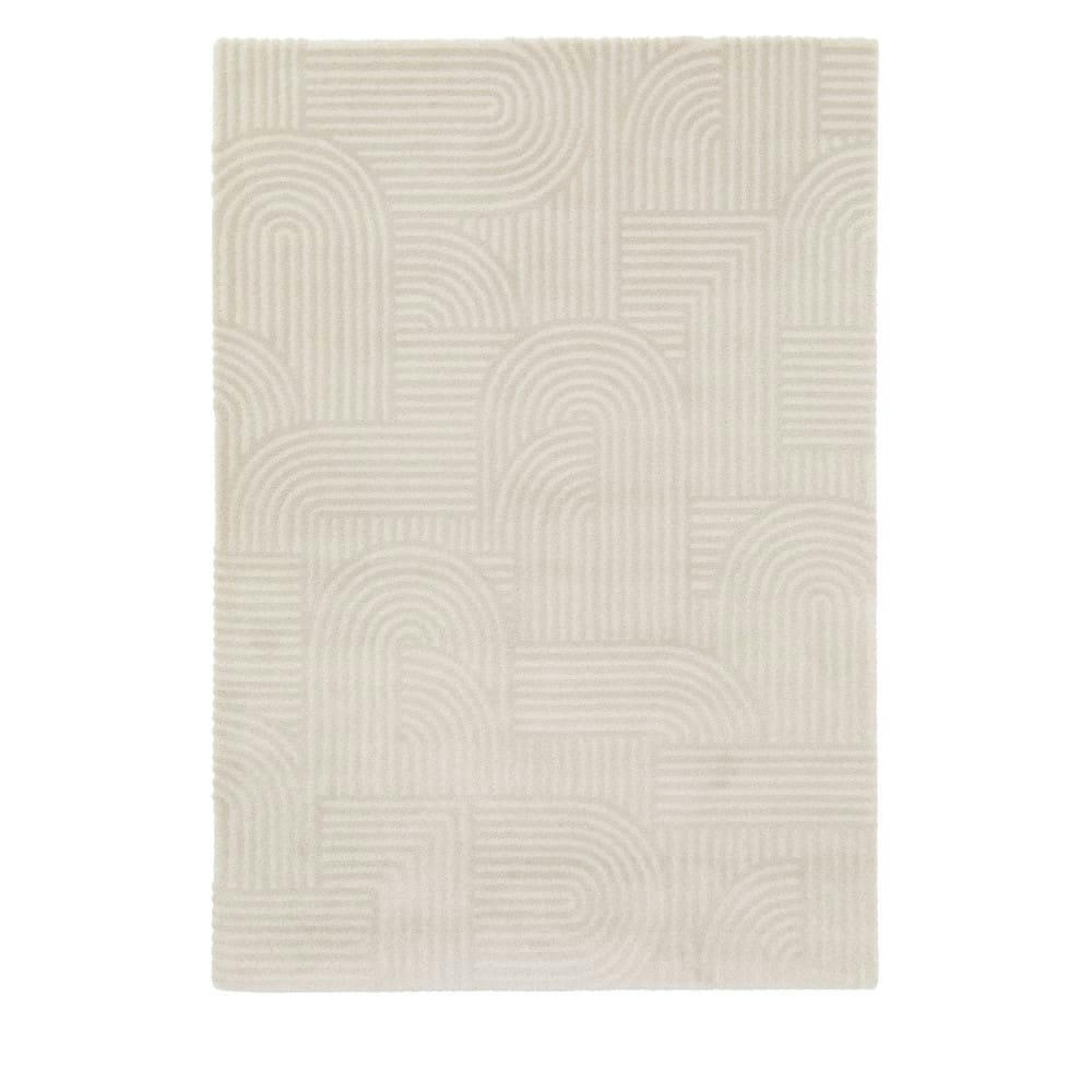 ELLIOT I - Tapis contemporain à motif géométrique ecru 200x290 cm