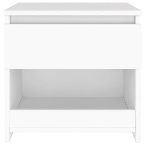 NNEVL Bedside Cabinet White 40x30x39 cm Chipboard