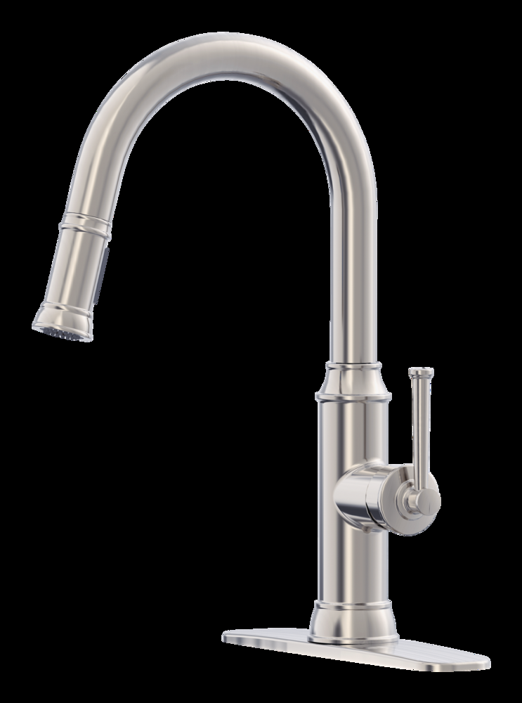 Danze Cavell Single Handle Pull Down Kitchen Faucet, Stainless Steel