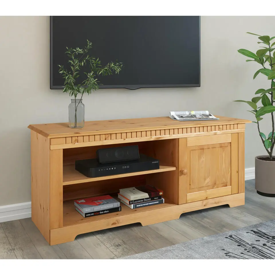 Lisa - TV-meubel met 1 deur in natuurlijk grenen