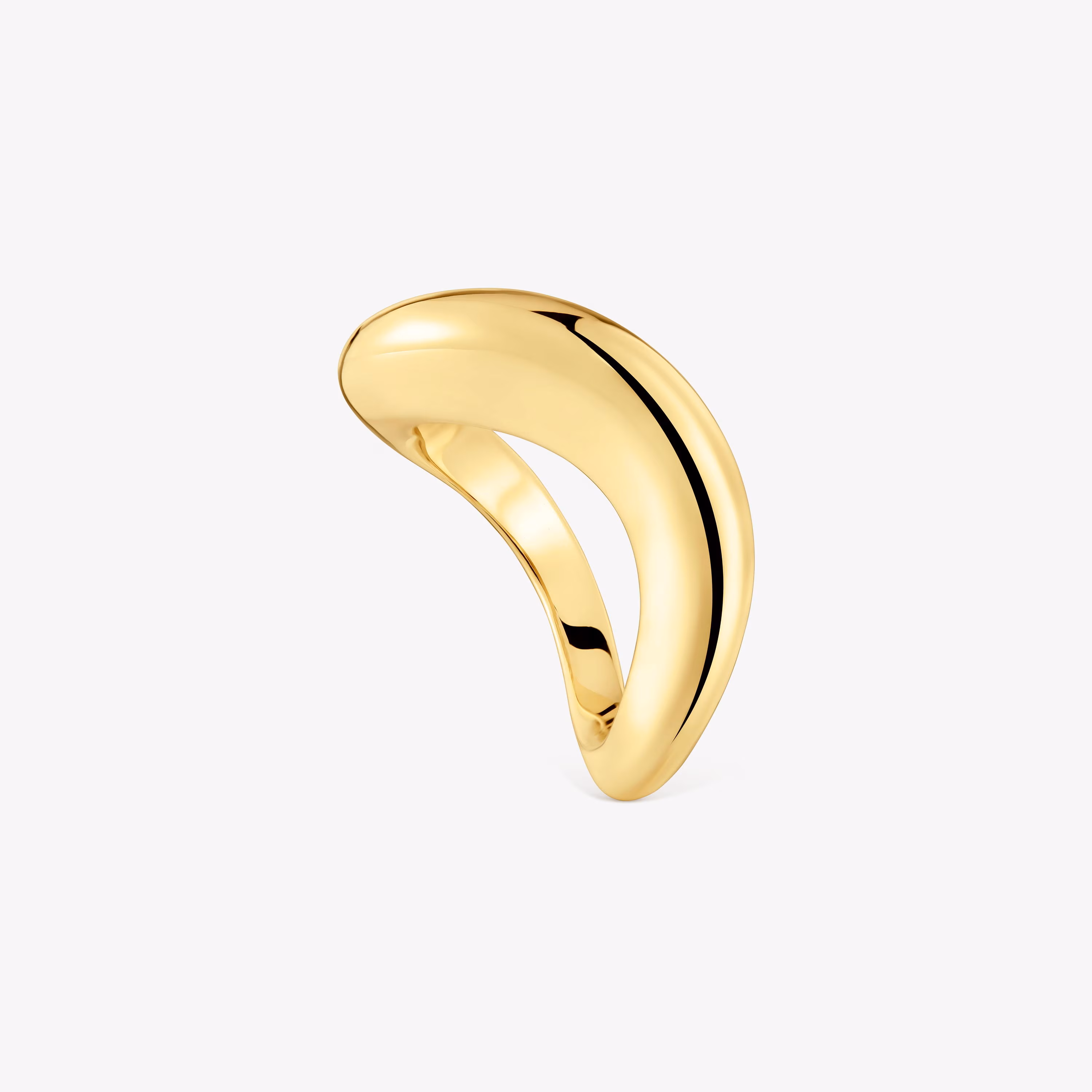 Anillo pequeño con baño de oro de 18 kt sobre plata Galia Basics