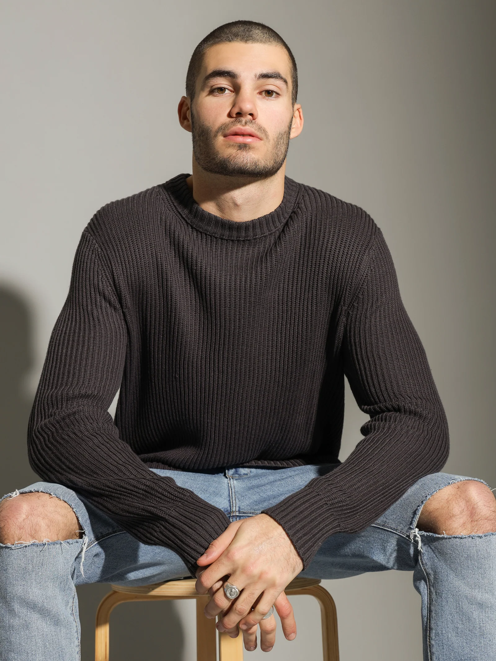 Rib Knit Crew