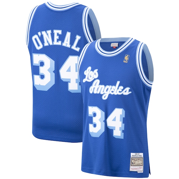 Shaquille O'Neal Los Angeles Lakers  Hardwood Classics Swingman Jersey - Royal/Purple/Gold