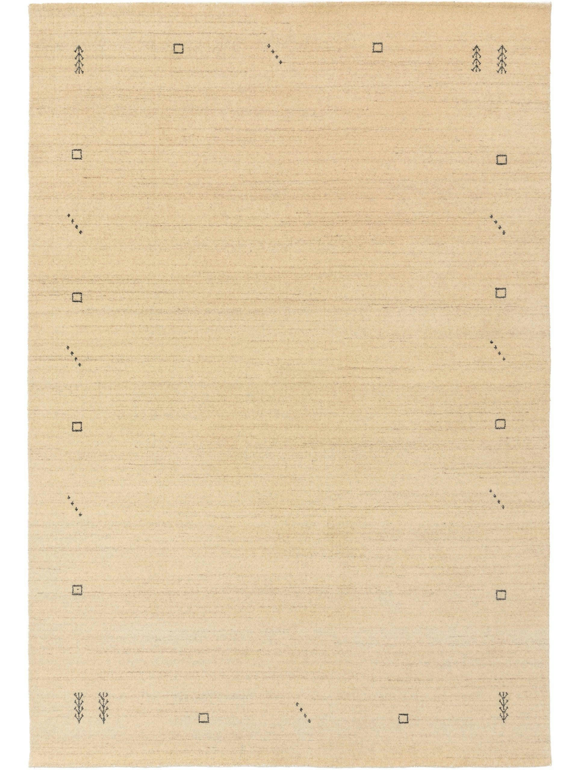 JAMAL - Tapis de laine crème 160x230