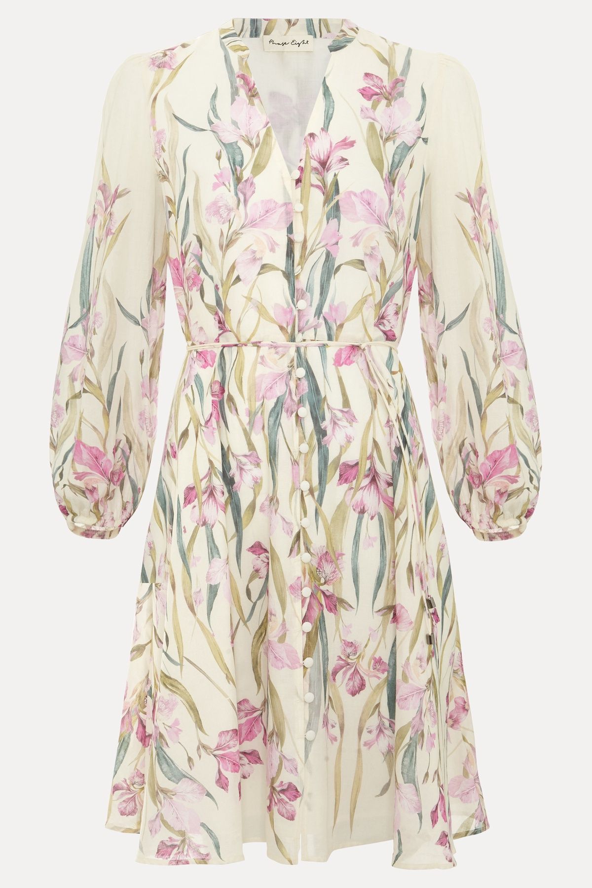 Phase Eight Floral Floral Button-Front Mini Dress