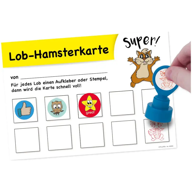 Karte 25er-Set Lob-Hamsterkarte