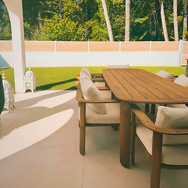 Carrelage sol extérieur antidérapant effet béton ciré naturel 60x120 cm Boost natural Kaolin