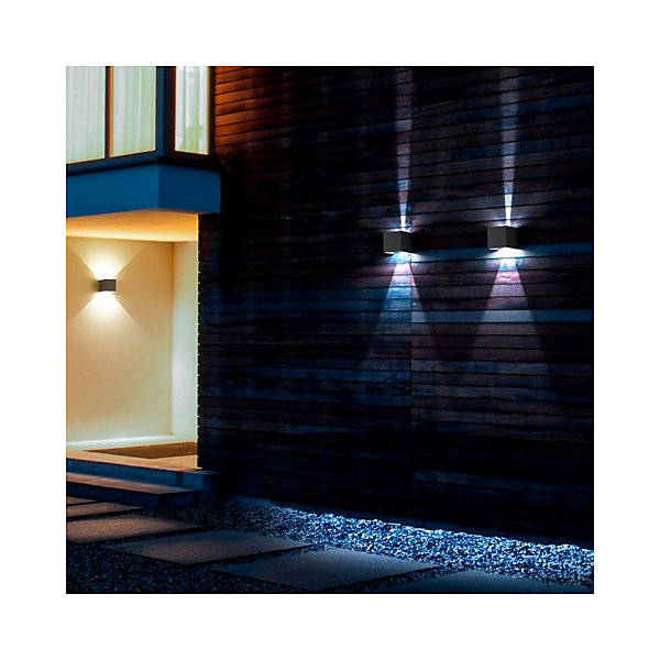 Applique LED Cubetto IP54 6,5W à ailettes orientables Blanc