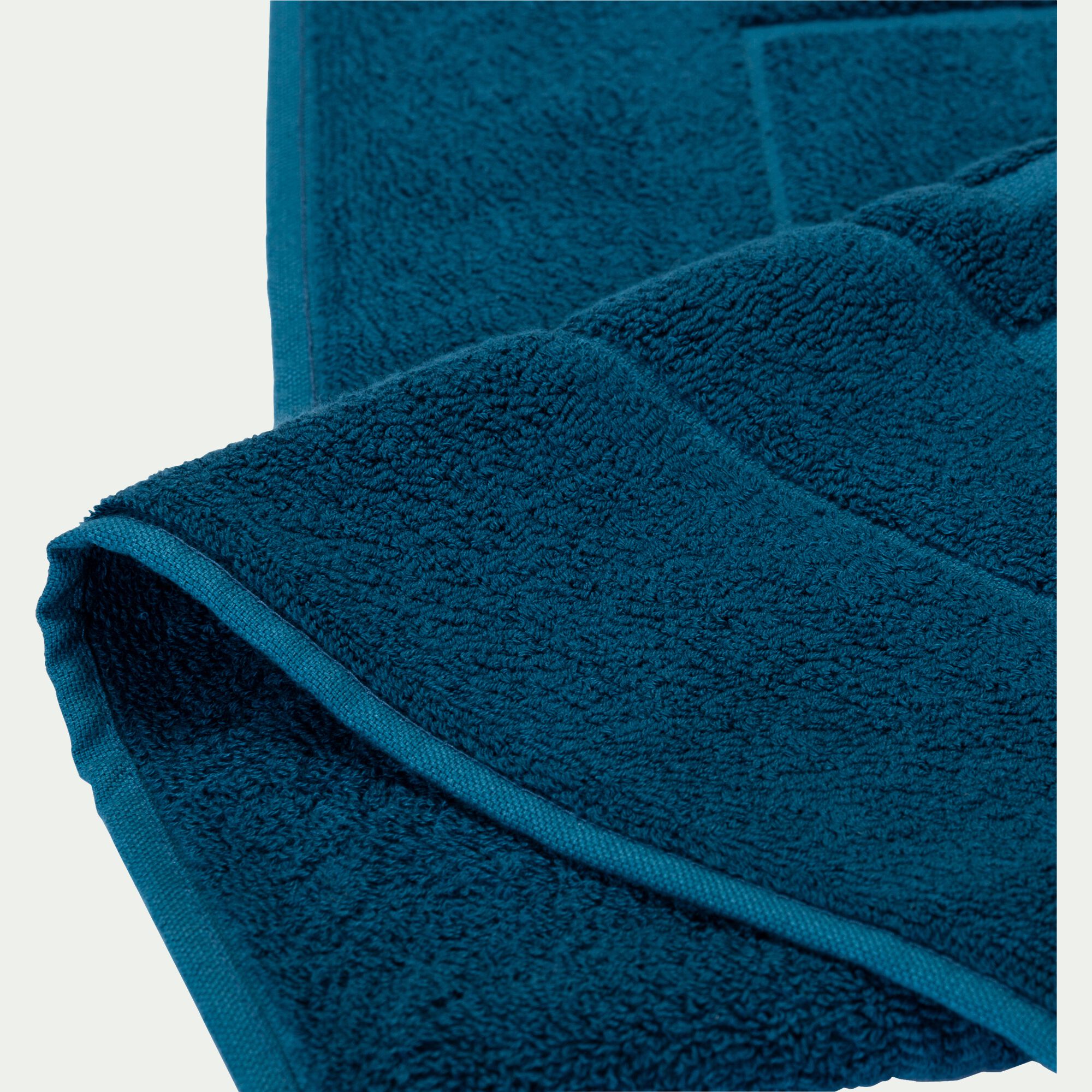AZUR - Tapis de bain en coton - bleu figuerolles 50x80cm