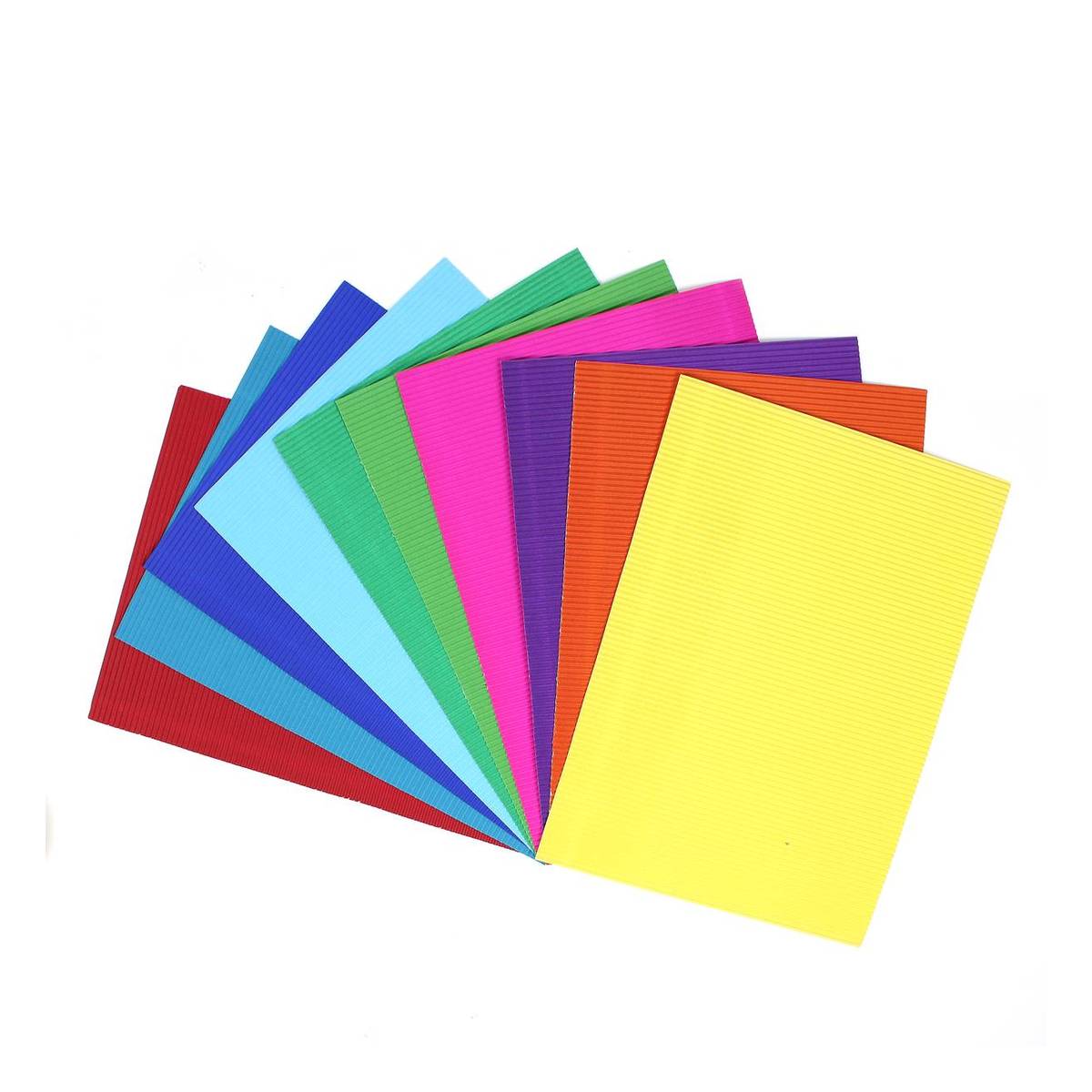 Corrugated Coloured Paper A4 10 Pack