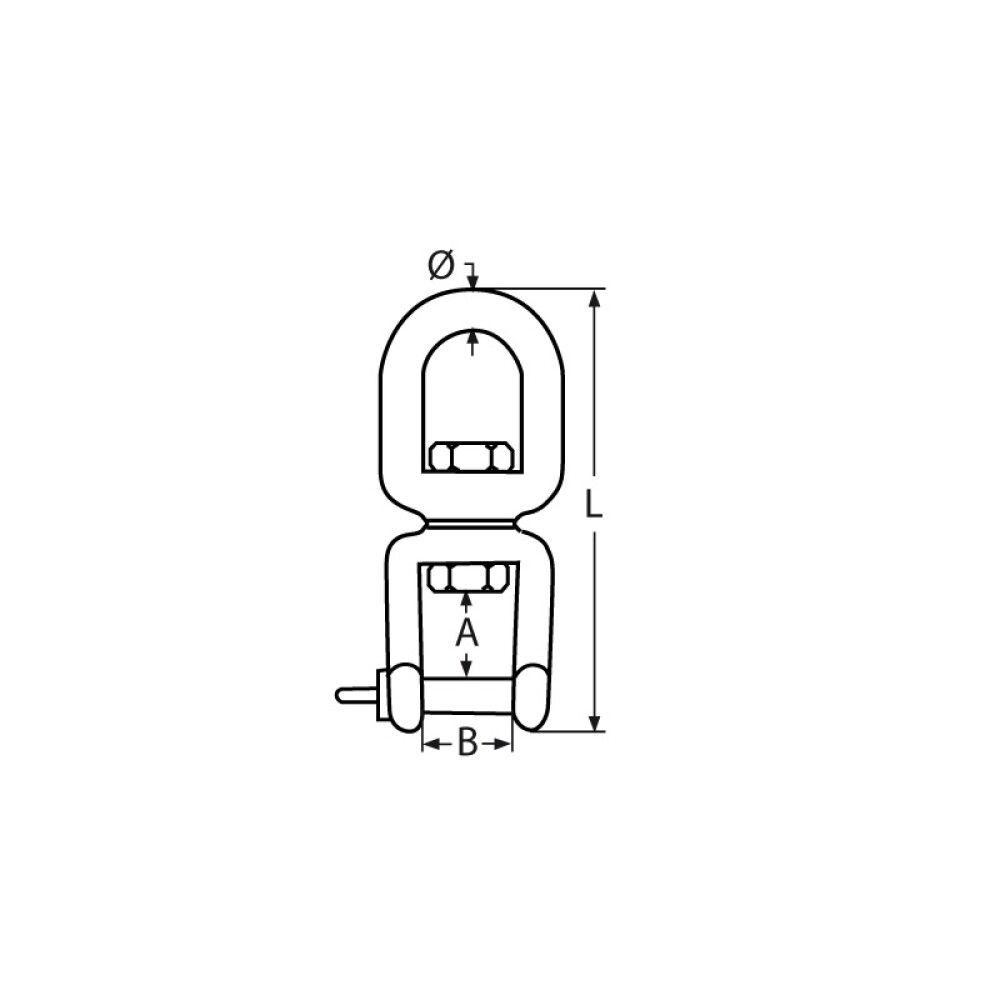 SVIVEL ØYE-GAFFEL 8255 A4 8MM