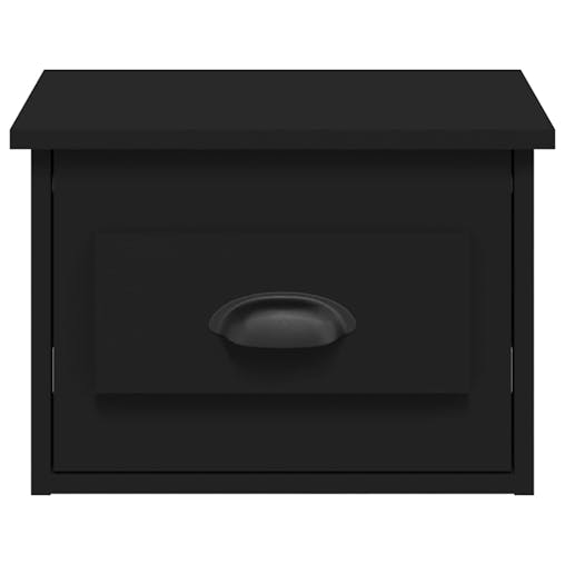 NNEVL Wall-mounted Bedside Cabinets 2 pcs Black 41.5x36x28cm