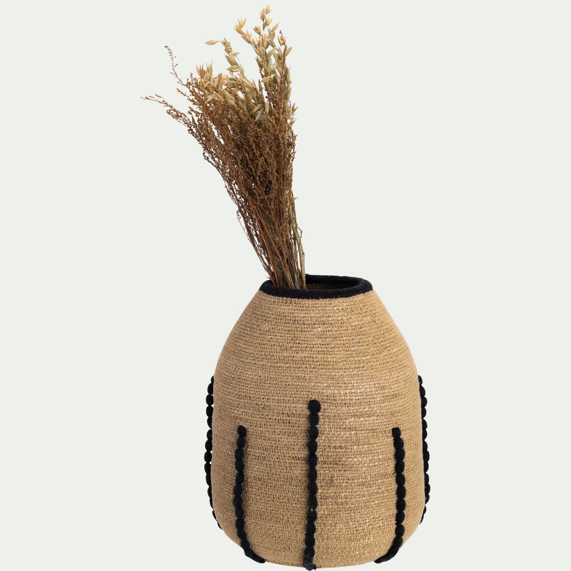 LAUROUX - Vase en jonc de mer H30cm - naturel