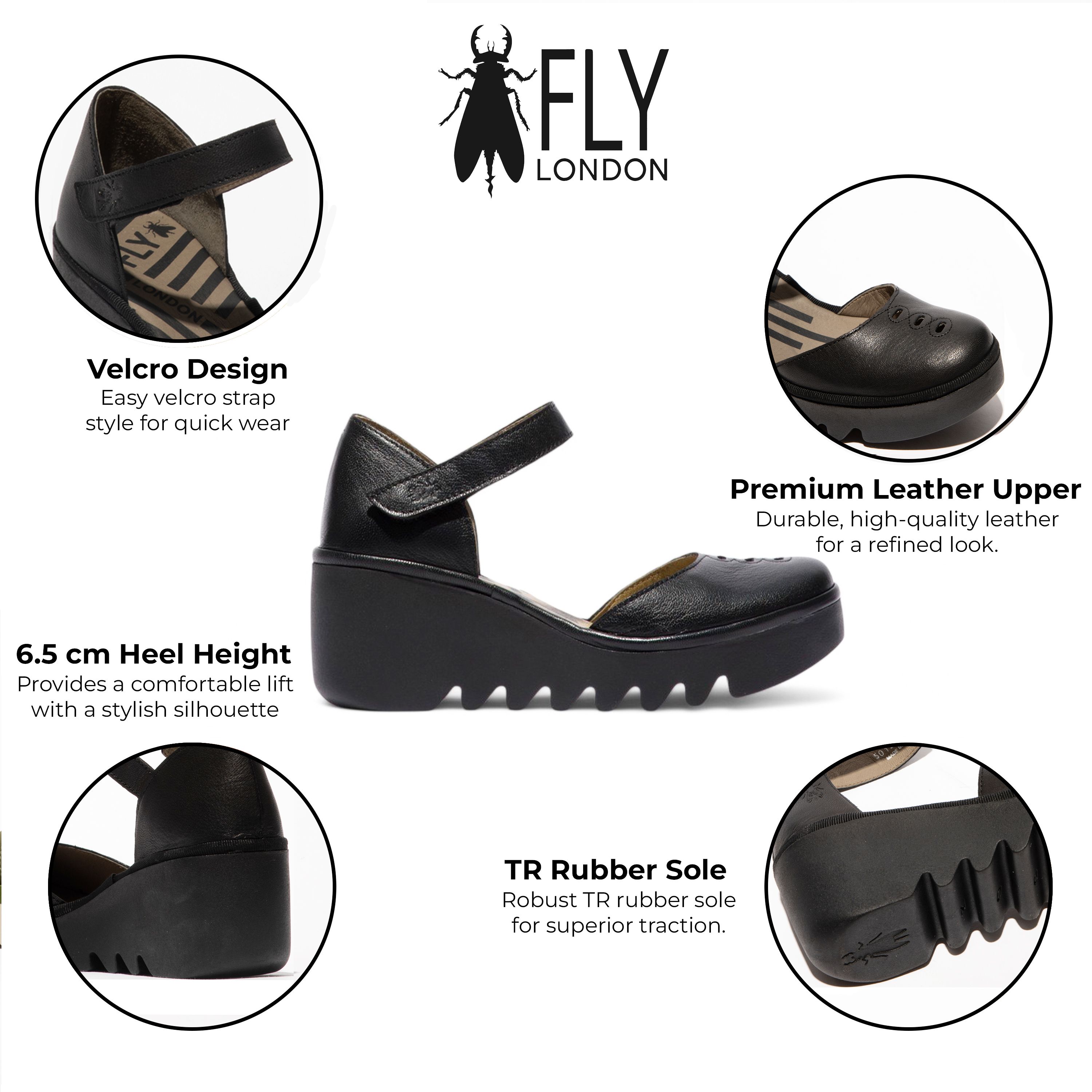 Infinity Leather Wedges BISO305FLY Sandals Espadrille Stap Heels