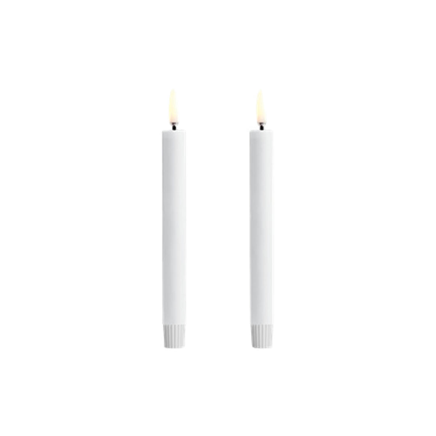 LED Mini Taper Candle 14 cm 2 pcs, nordic white