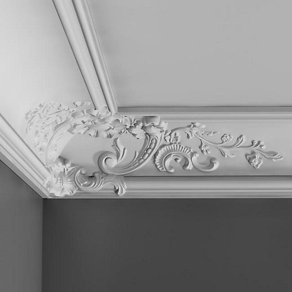C338B Corniche plafond polyuréthane Orac Decor Luxxus - 18x18x200cm (h x p x L) - moulure décorative Pack 2 pièces