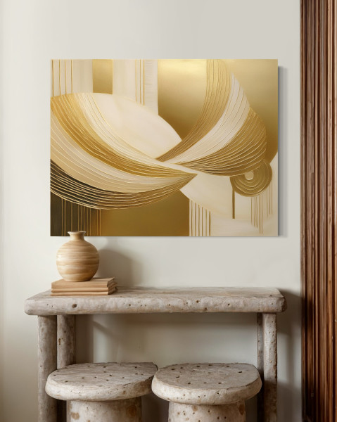 Feeby Obraz na płótnie, Abstrakcja Złoto 3D 60x40