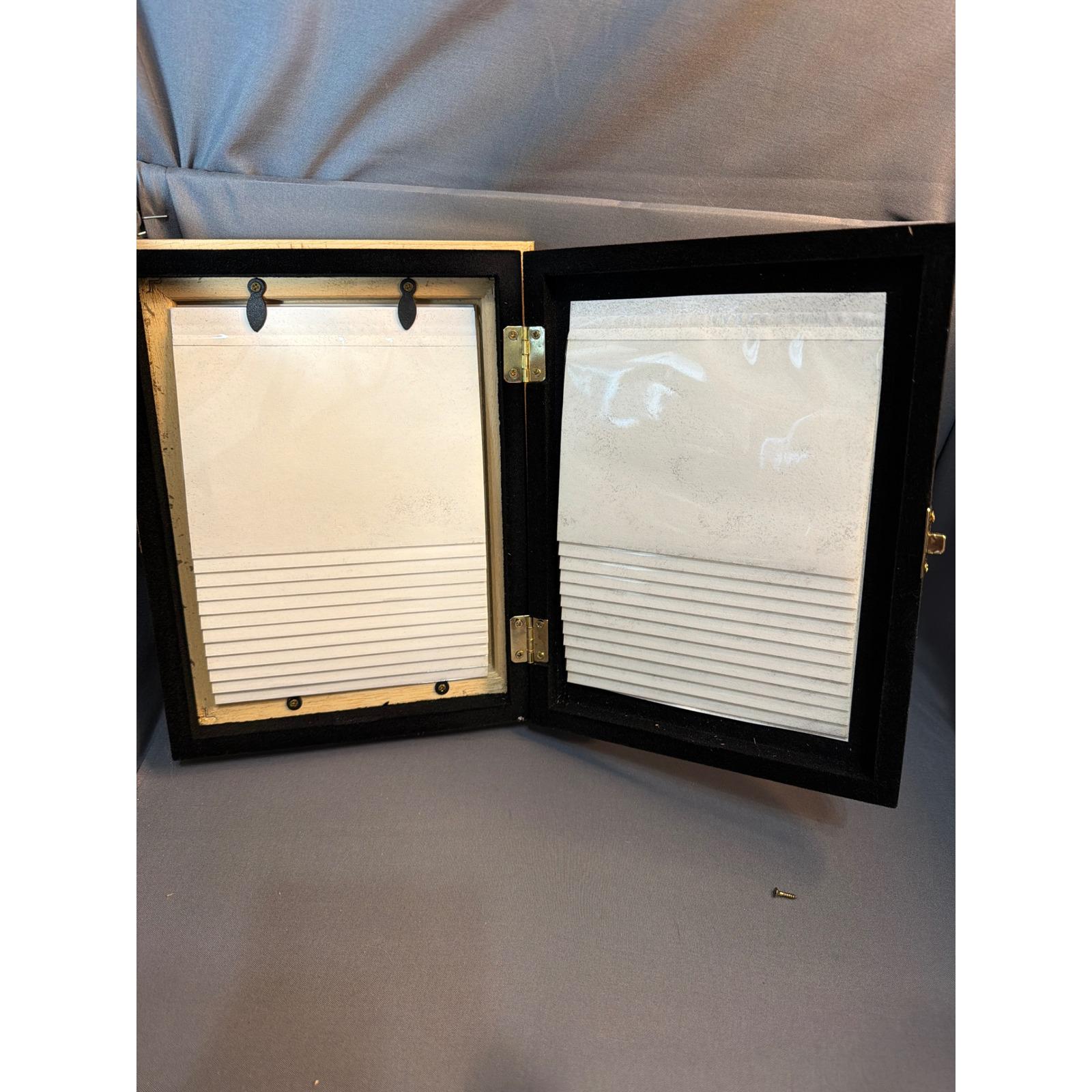 Fetco Beacon Hill 5x7 Photo Frame with Hidden Storage Album Floral Gold Trim