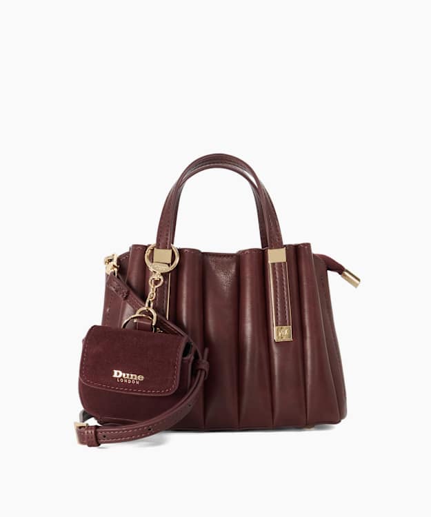 Dinkydolly Burgundy - Pleated Top-Handle Bag