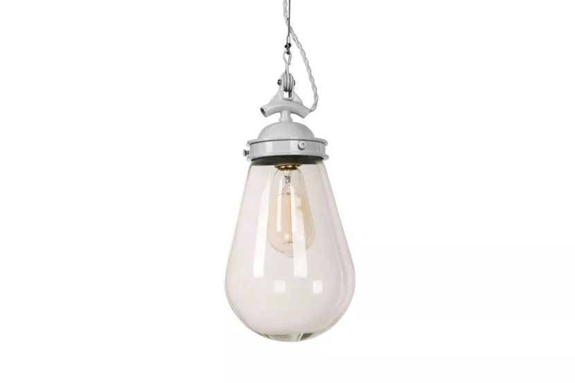 Lampa Wisząca RUNE Szklany Przezroczysty Klosz Vintage