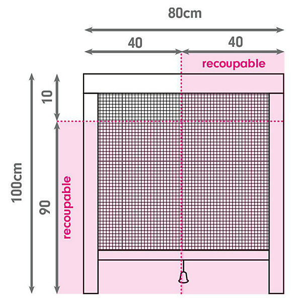 Moustiquaire enroulable verticale fenêtre en alu marron - Moustikit Confort