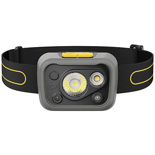 Lampe frontale GP Discovery CHW54 LED 375 lm, 4 modes, IPX5, pile AAA incl.