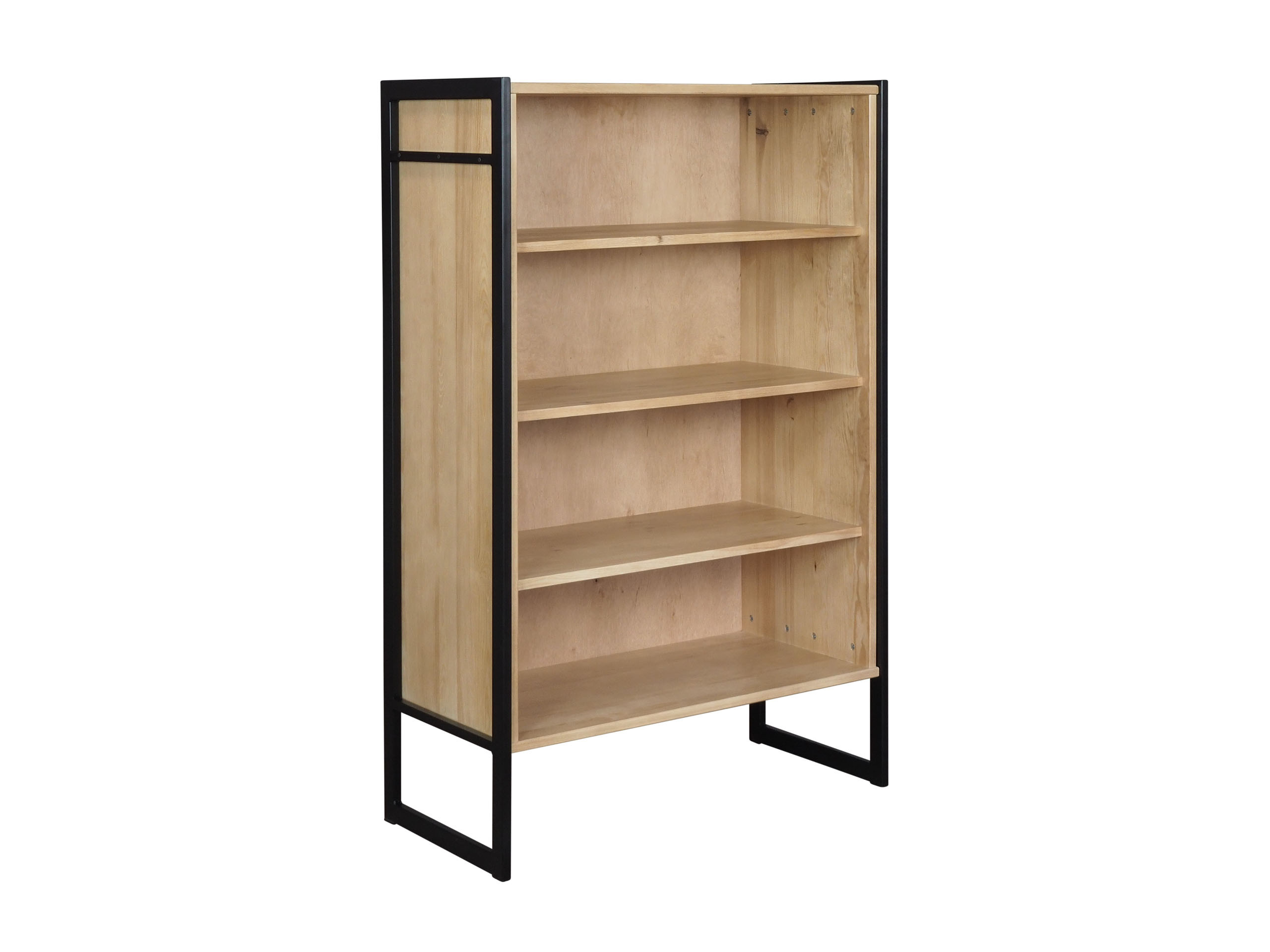 Regał Loft wood III drewniany, 4 półki, kolor dębowy