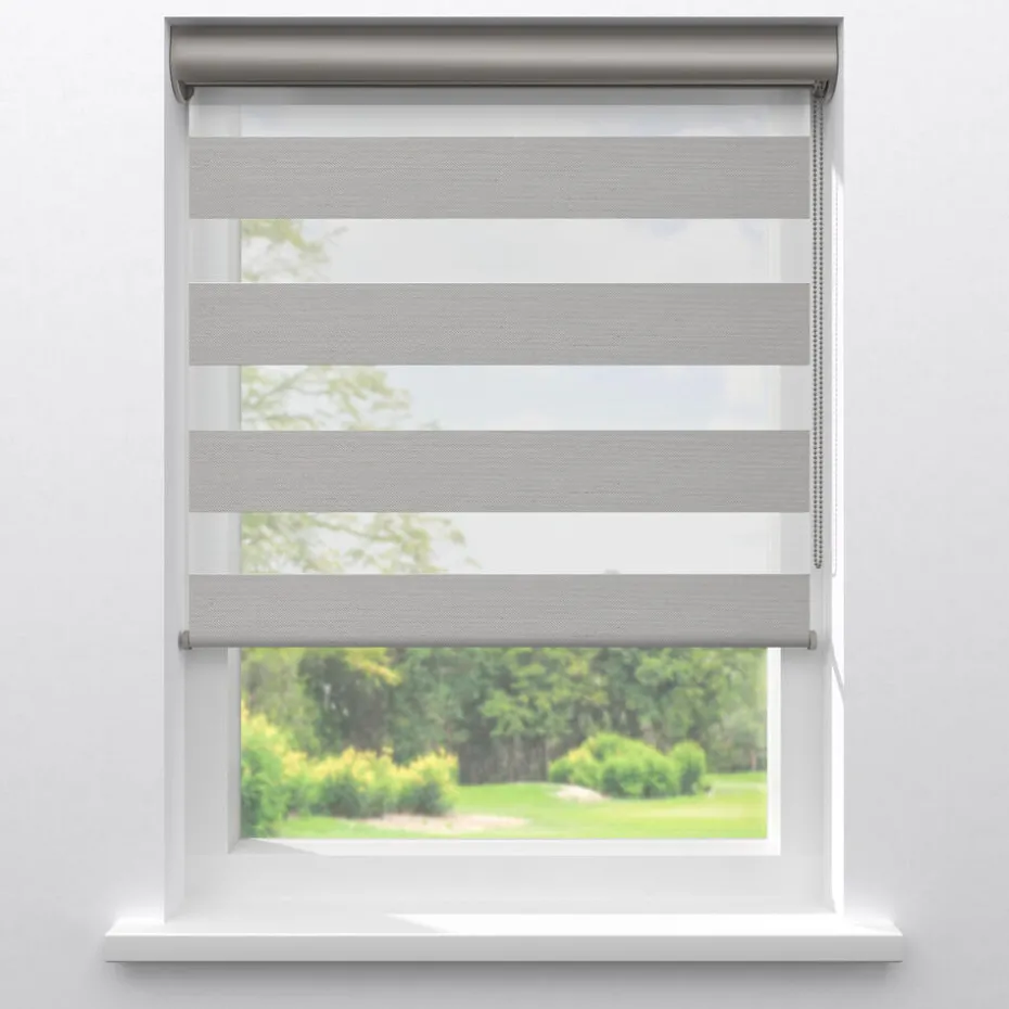 Kwantum Duo-Rolgordijnen | Duo Rolgordijn Hidde  LichtGrijs