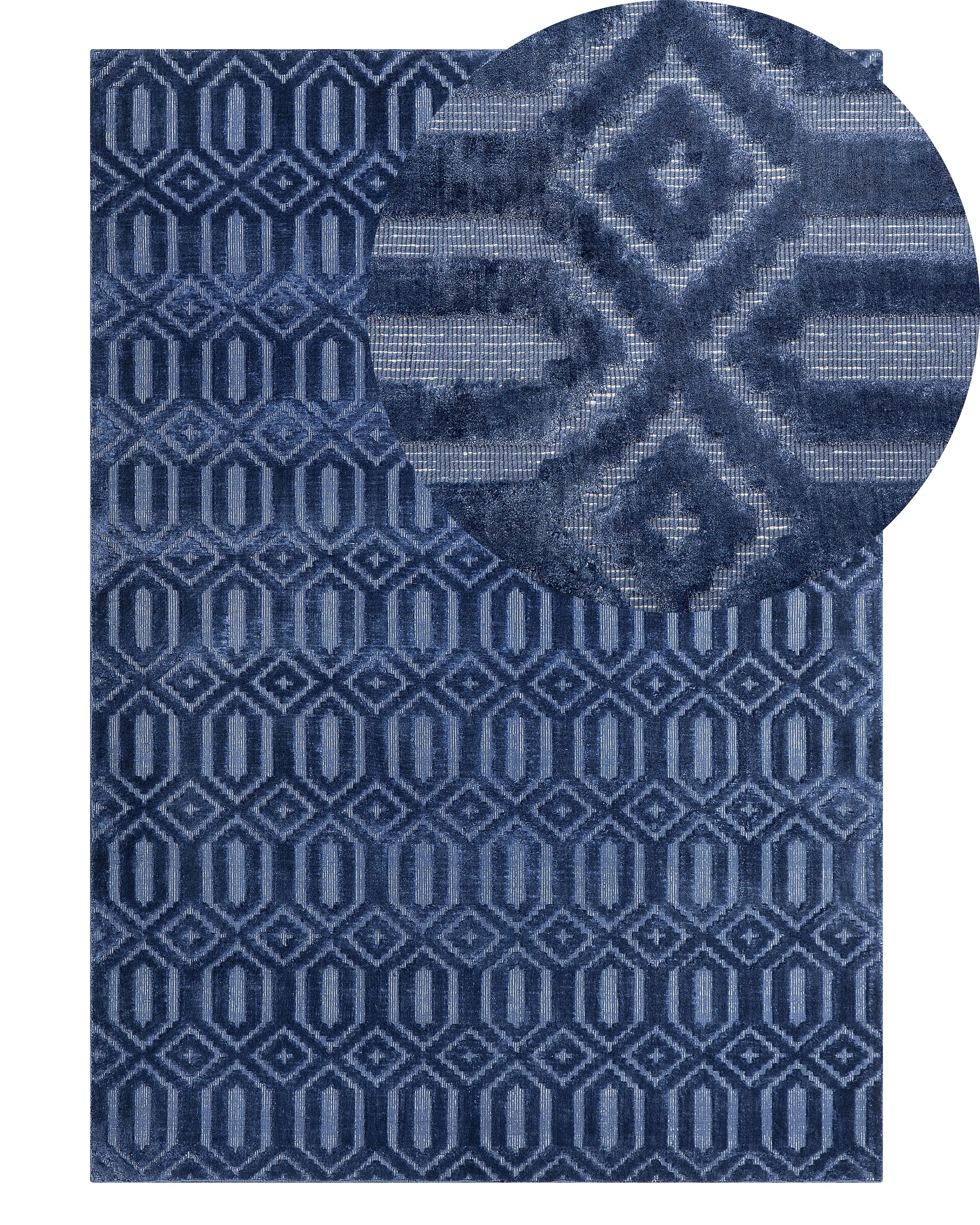 Rug ADATEPE Navy Blue 140 x 200 cm Viscose