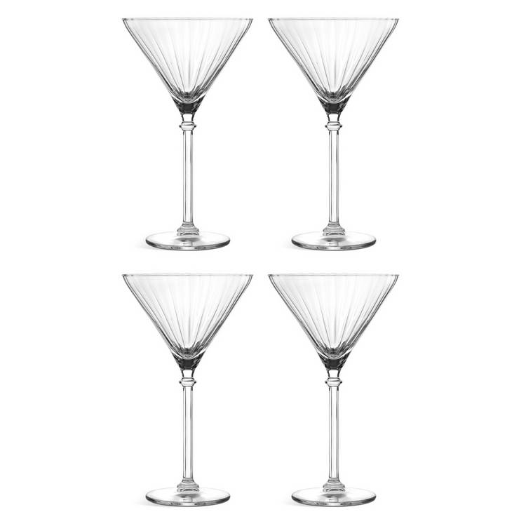 Habitat Optic Set of 4 Martini Glasses