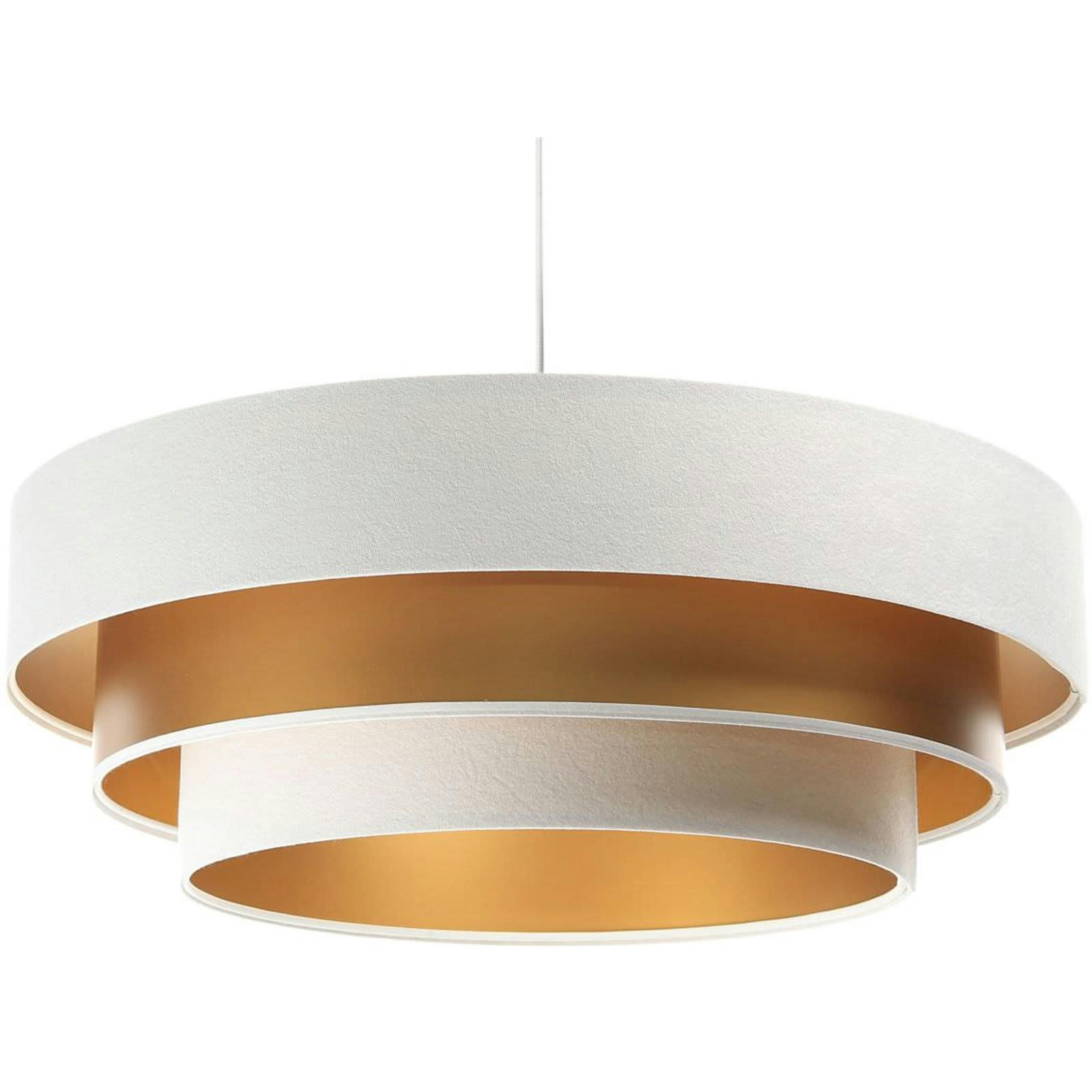 TRINITI - Suspension Tissu Blanc 60x60x25 cm