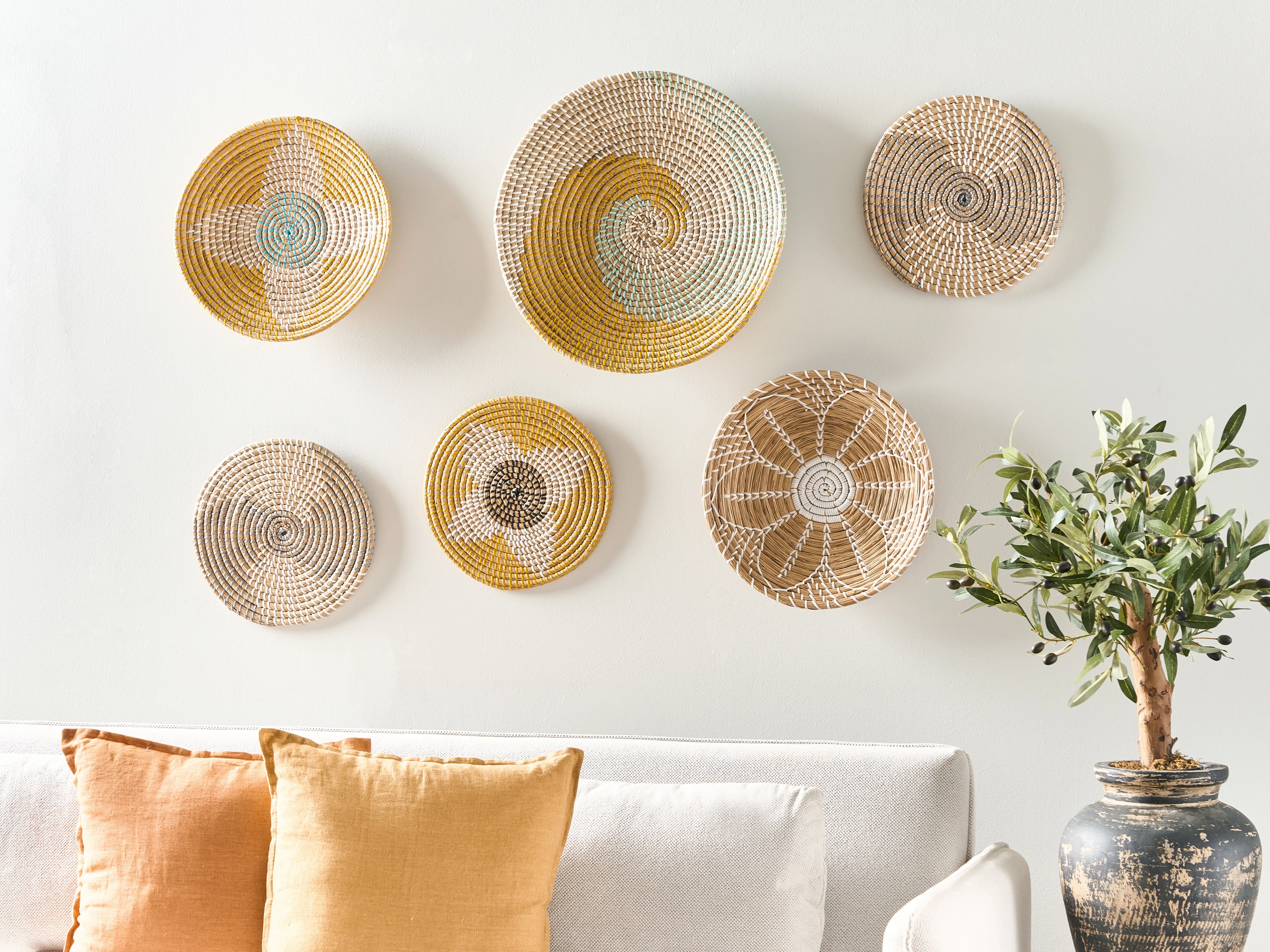 Set of Hanging Decorations BACNINH Seagrass 46/35/30 cm Multicolour