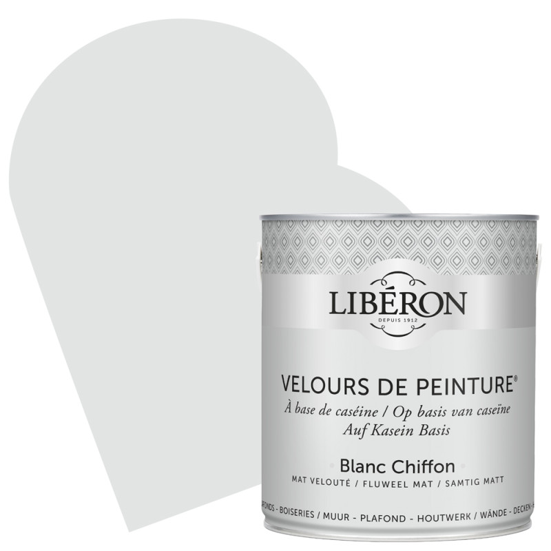 Peinture pour murs Velours de Peinture blanc chiffon mat 2,5 L LIBERON