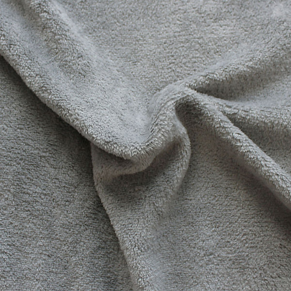 Couverture unie en molleton (180x220 cm - Gris clair)