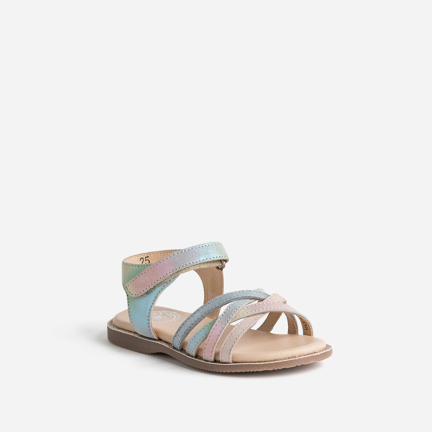 Sandale BUGGY multicolore cuir irisé
