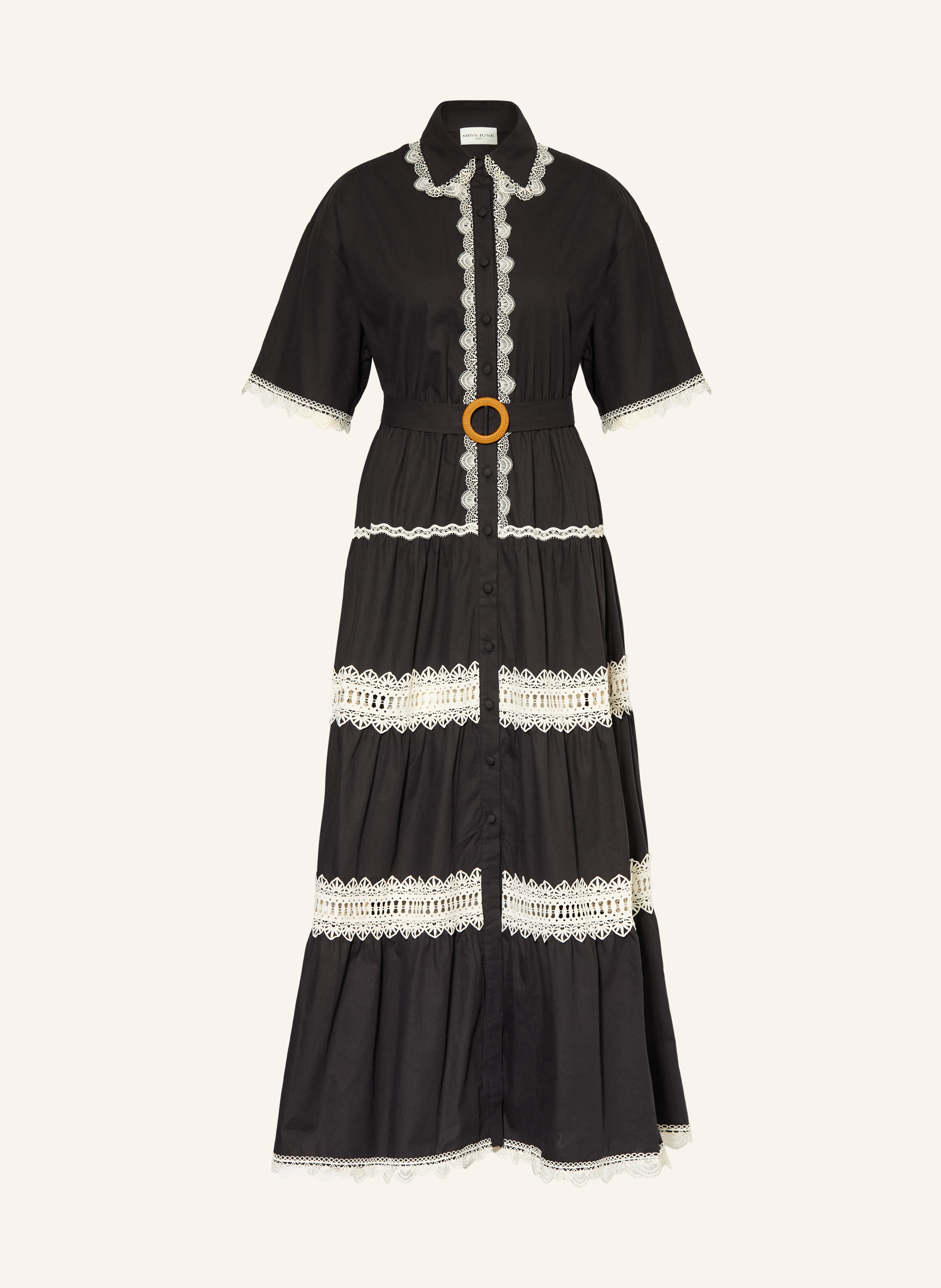 MISS JUNE Hemdblusenkleid BETTY mit Spitze