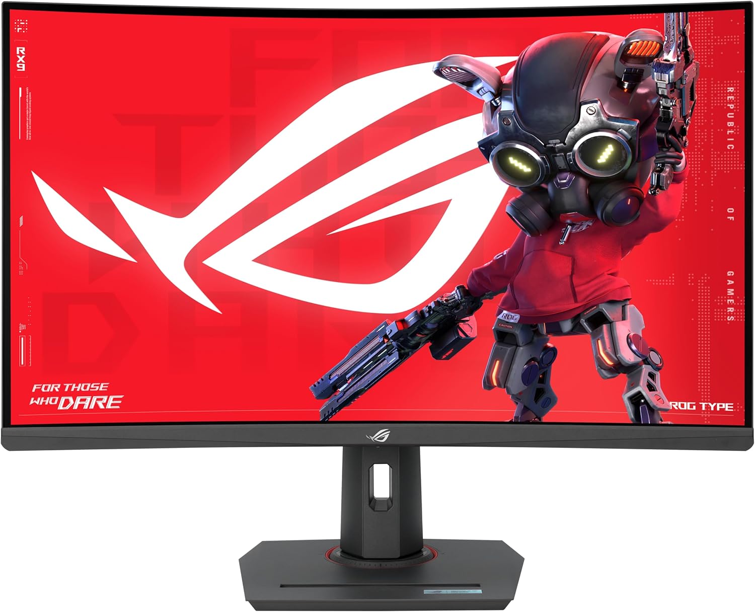 ASUS ROG Strix 32” 1440P USB-C Curved HDR Gaming Monitor (XG32WCS) - QHD  180Hz  1ms  Fast VA  Extreme Low Motion Blur Sync  FreeSync  DisplayWidget  Tripod Socket  AI Technology  3 yr Warranty