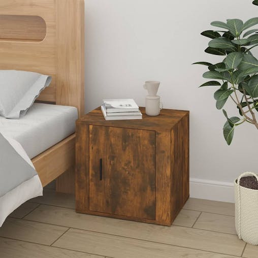 NNEVL Bedside Cabinets 2 pcs Smoked Oak 50x39x47 cm