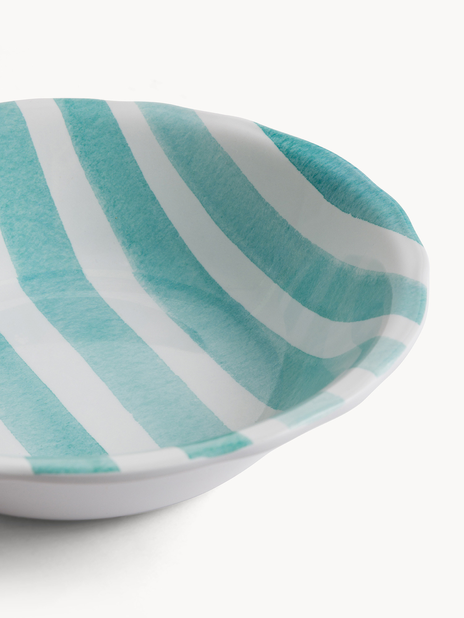 Piatto fondo in melammina a righe