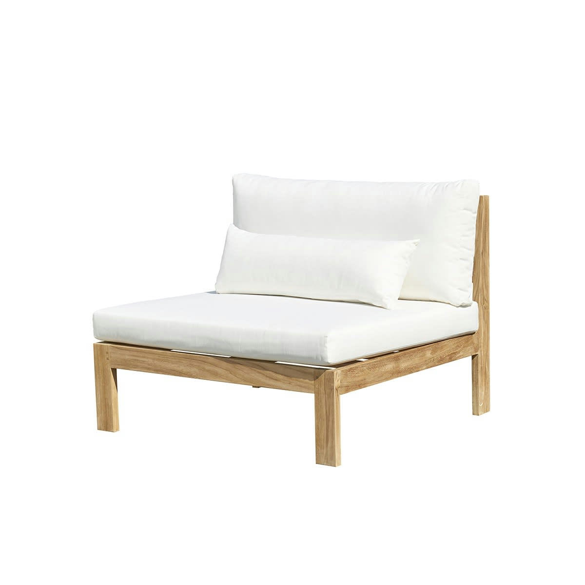 MIDLAND - Fauteuil de jardin en teck massif blanc