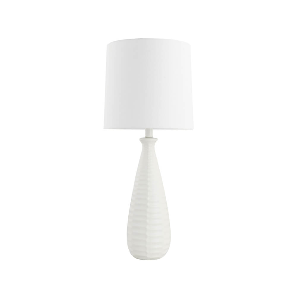 HOME DELUXE Grote tafellamp met stoffen kap MELVA - Wit